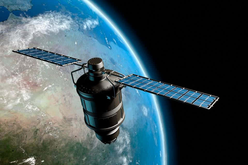 Satellite Soaring Through Space