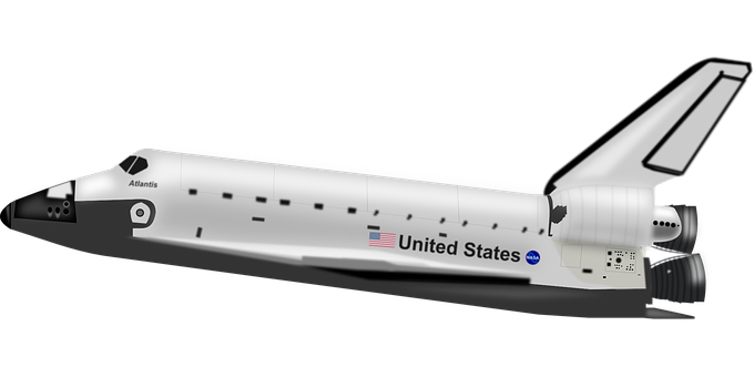 Space_ Shuttle_ Atlantis_ Profile_ View PNG