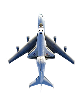 Space Shuttle Carriedby Boeing747 PNG