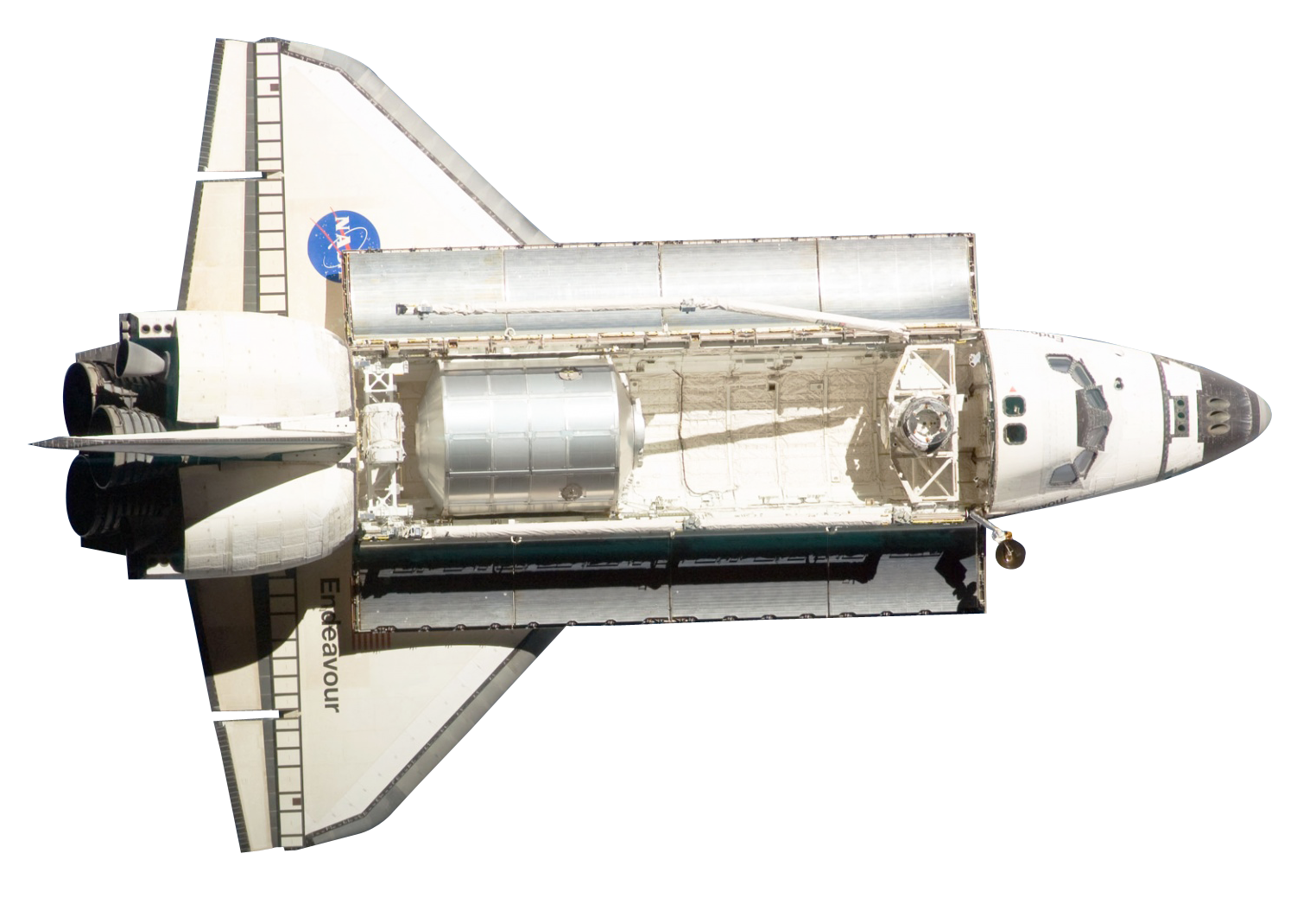 Space_ Shuttle_ Endeavour_ Top_ View.png PNG