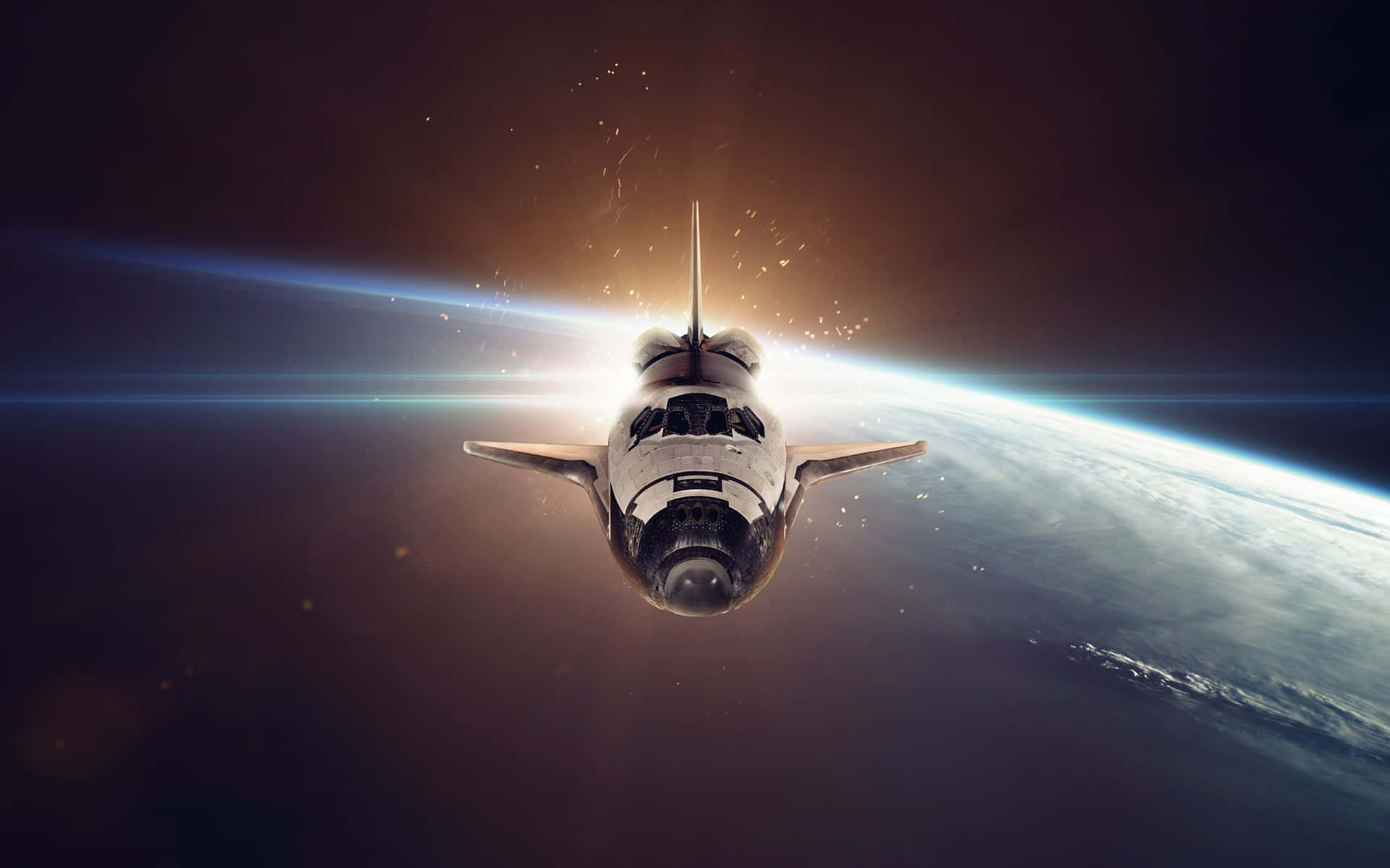 Capturing the beauty of the space shuttle Wallpaper
