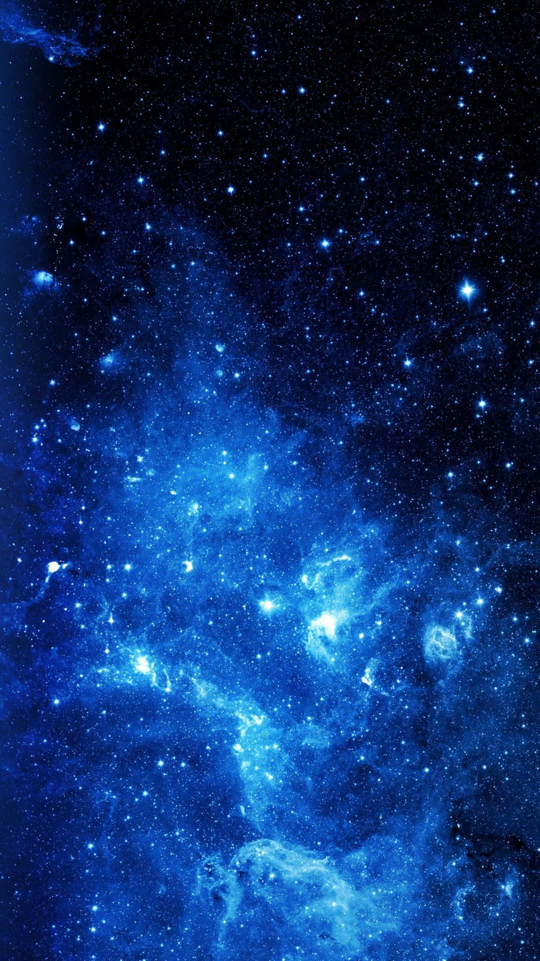 Fondode Pantalla Azul Cósmico En El Espacio Con Estrellas.