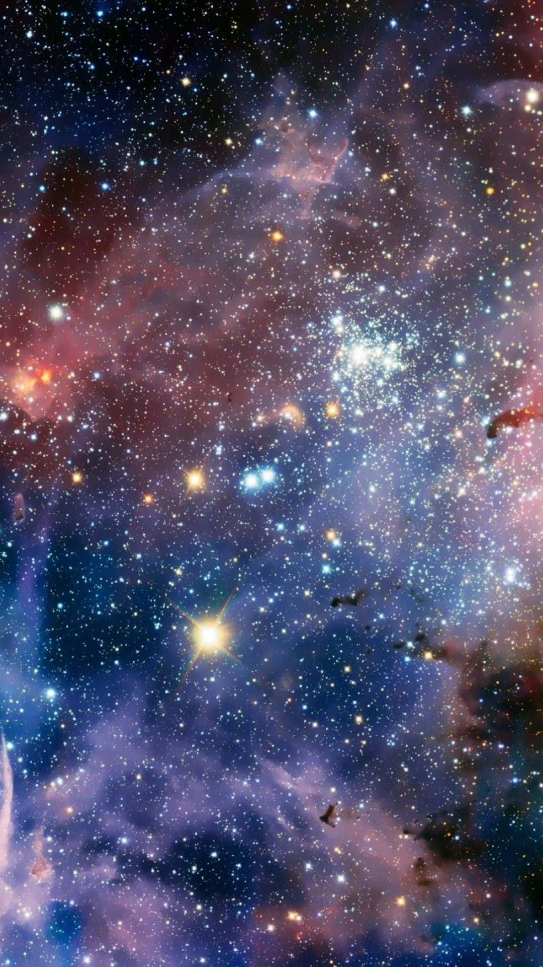 Carina Nebula In Space Stars Background