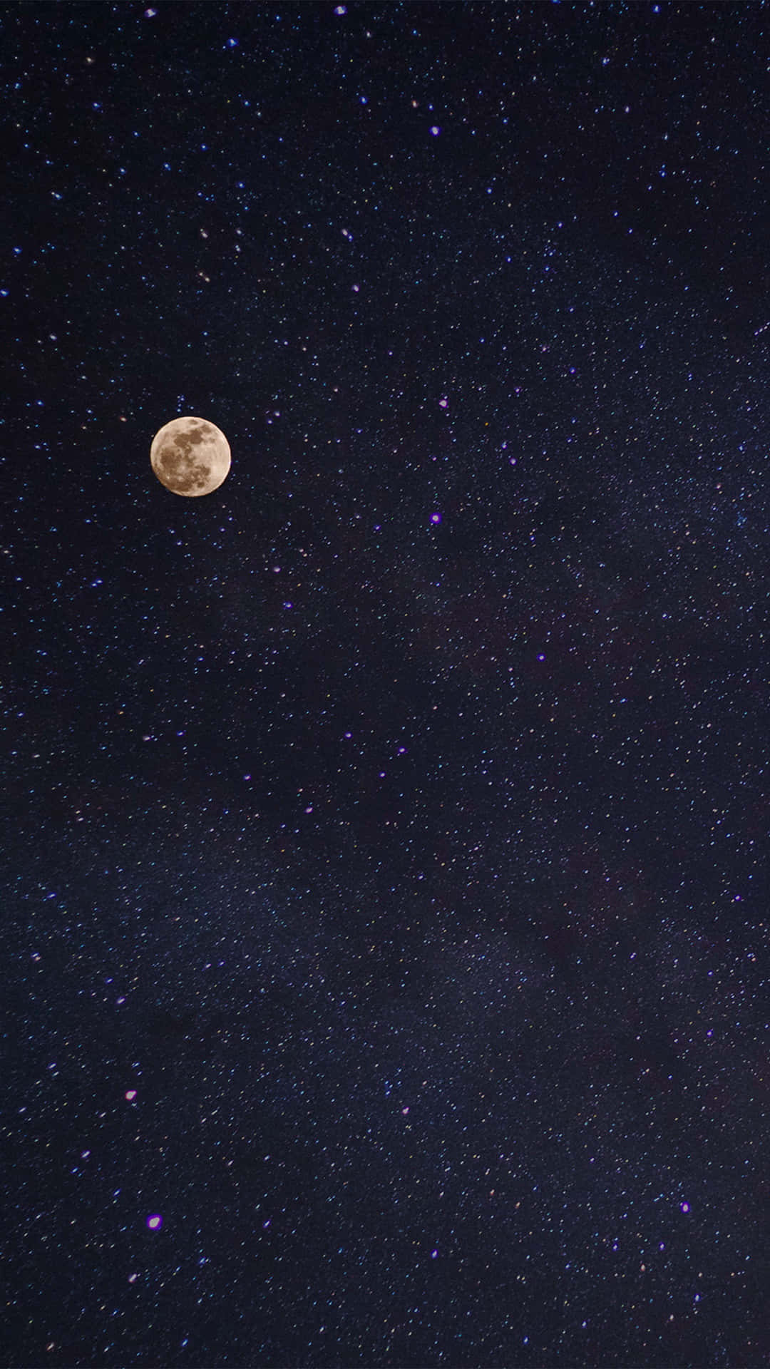 Space Stars Background And The Moon