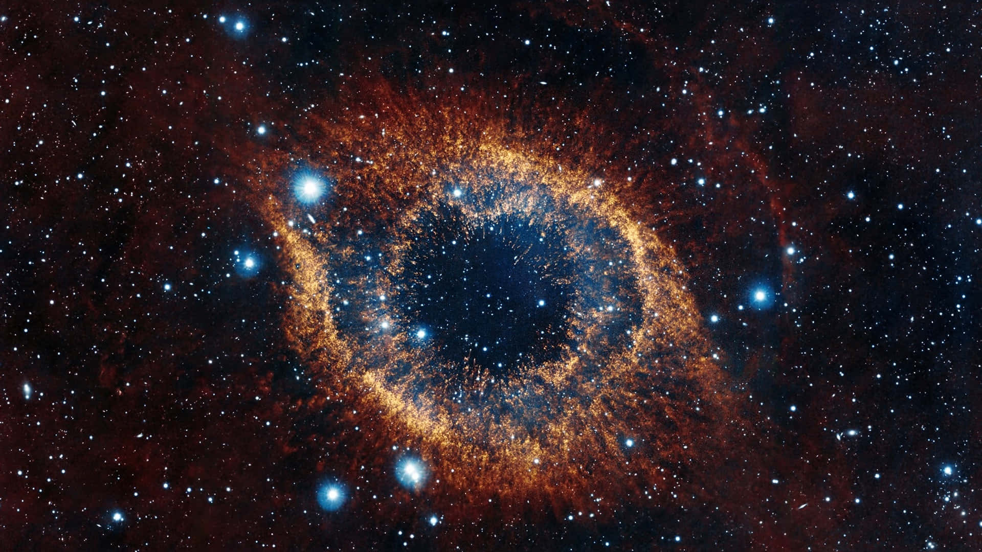 Sfondodi Stelle Spaziali E Nebulosa Elica