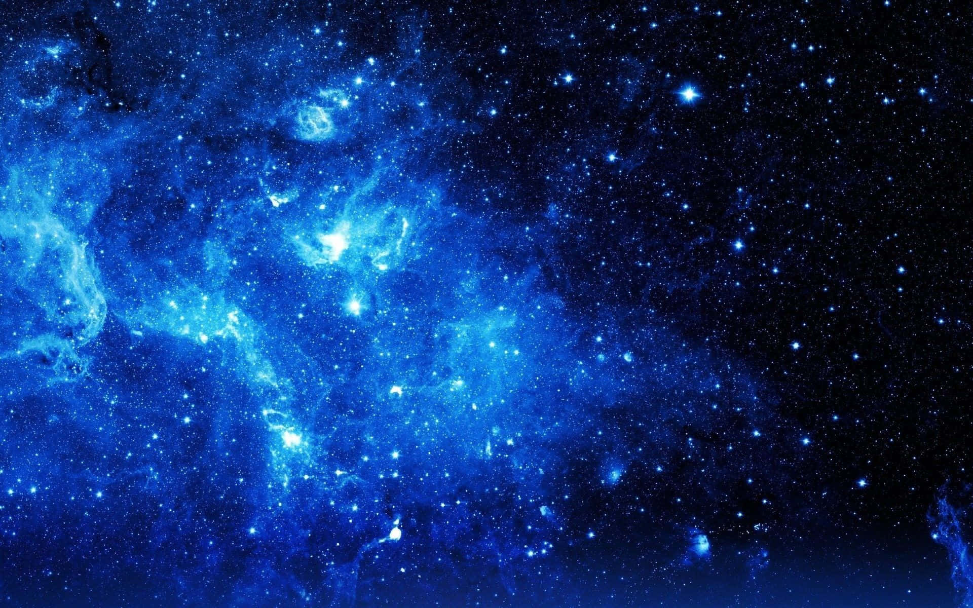 Hintergrundbildmit Weltraumsternen Und Blauer Galaxie.