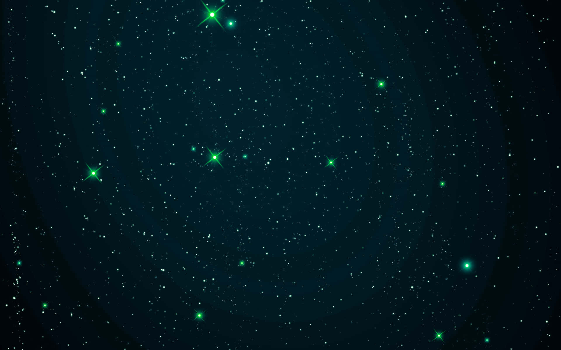Green Star In Space Stars Background