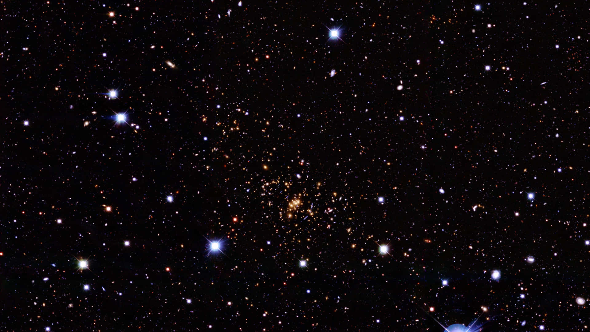 Sfondospazio Stelle Catturate Dalla Galassia Tramite Hubble
