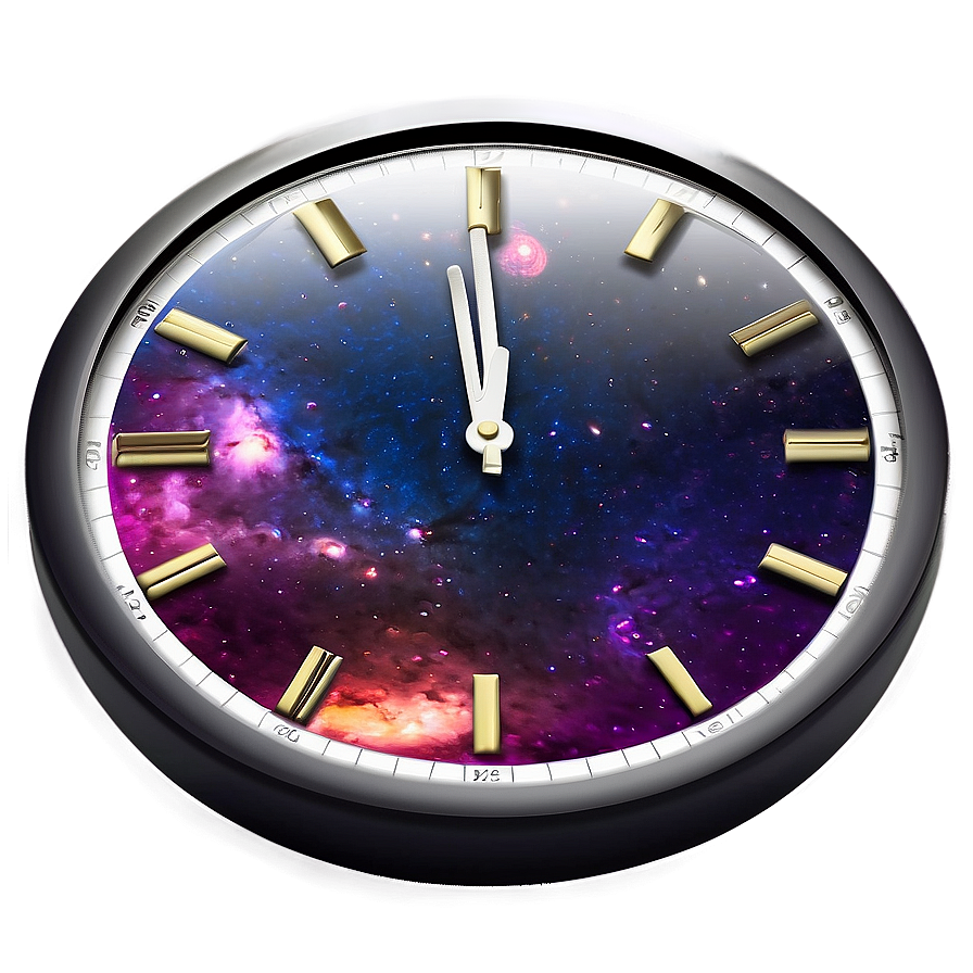 Space-themed Galaxy Clock Png 65 PNG