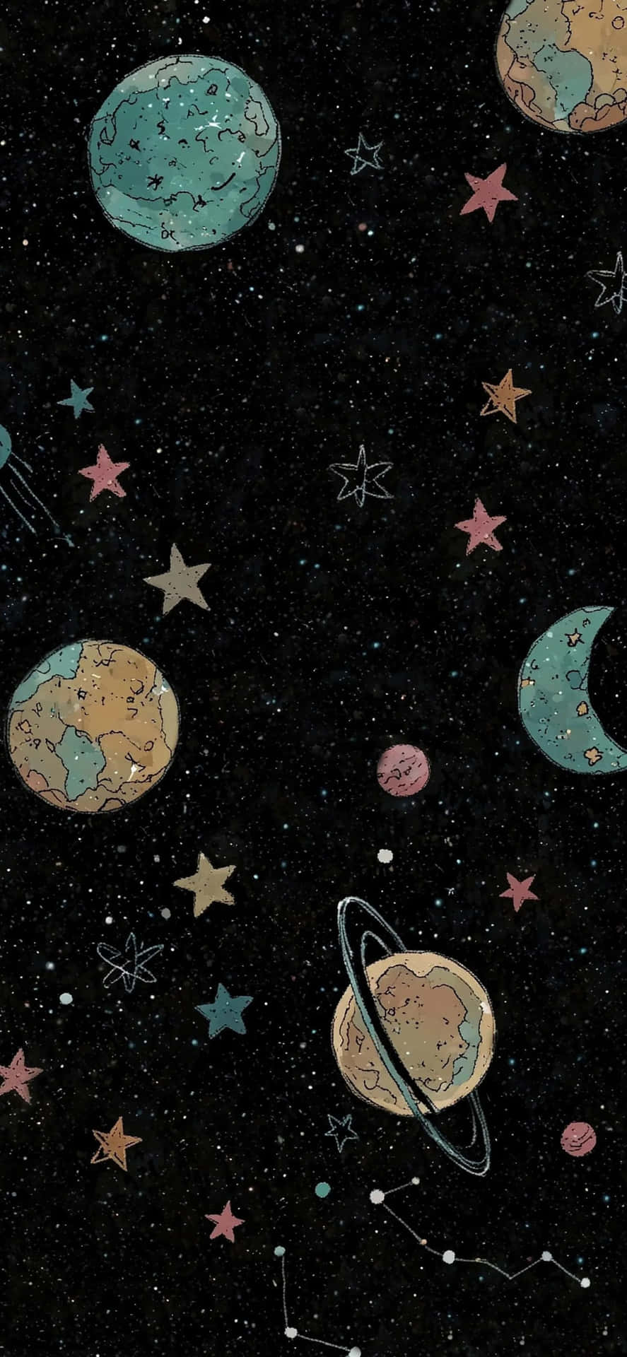 Fondo Temático Espacial Para Iphone 16e Fondo de pantalla