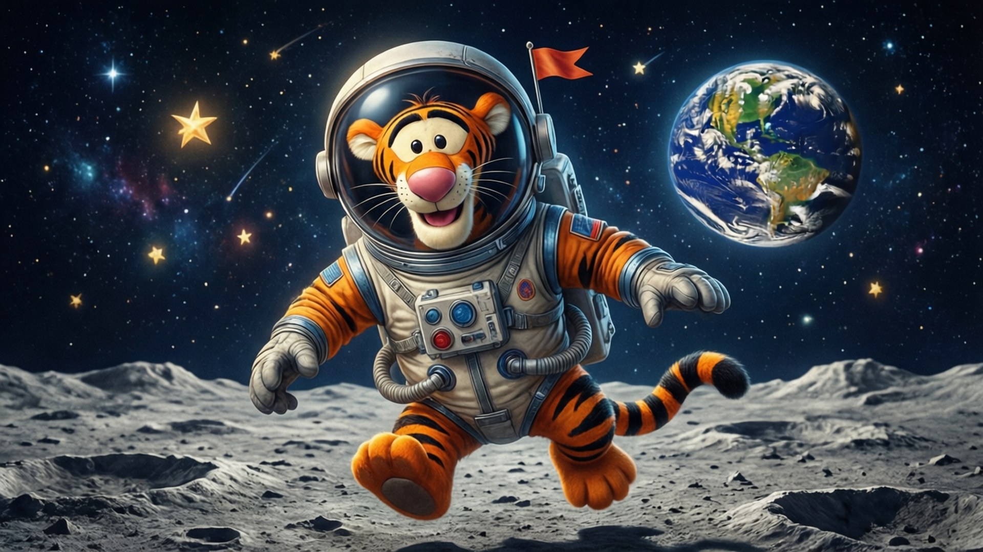 Space Tigger Papéis de Parede