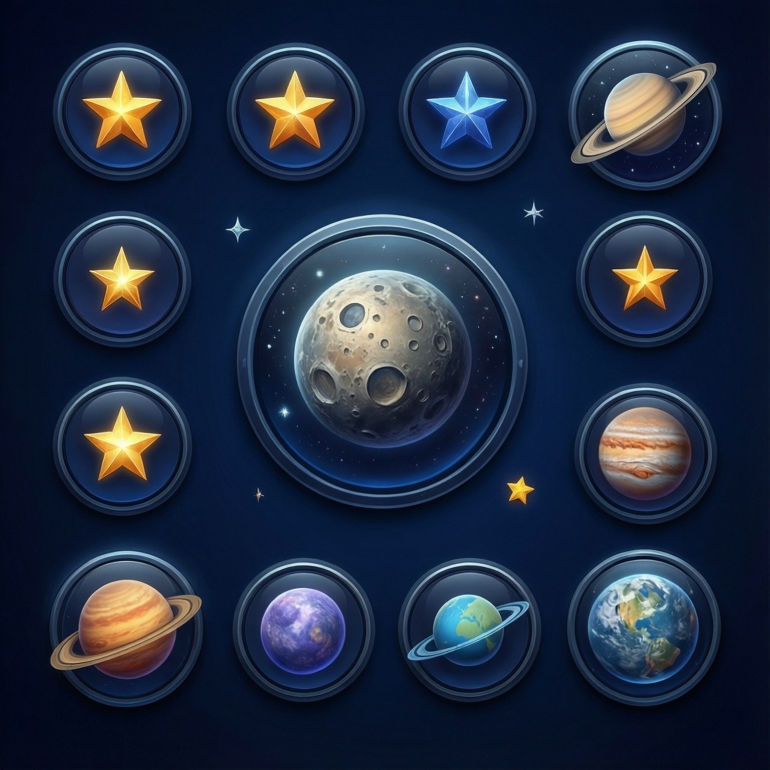 Space UI Interface Wallpaper
