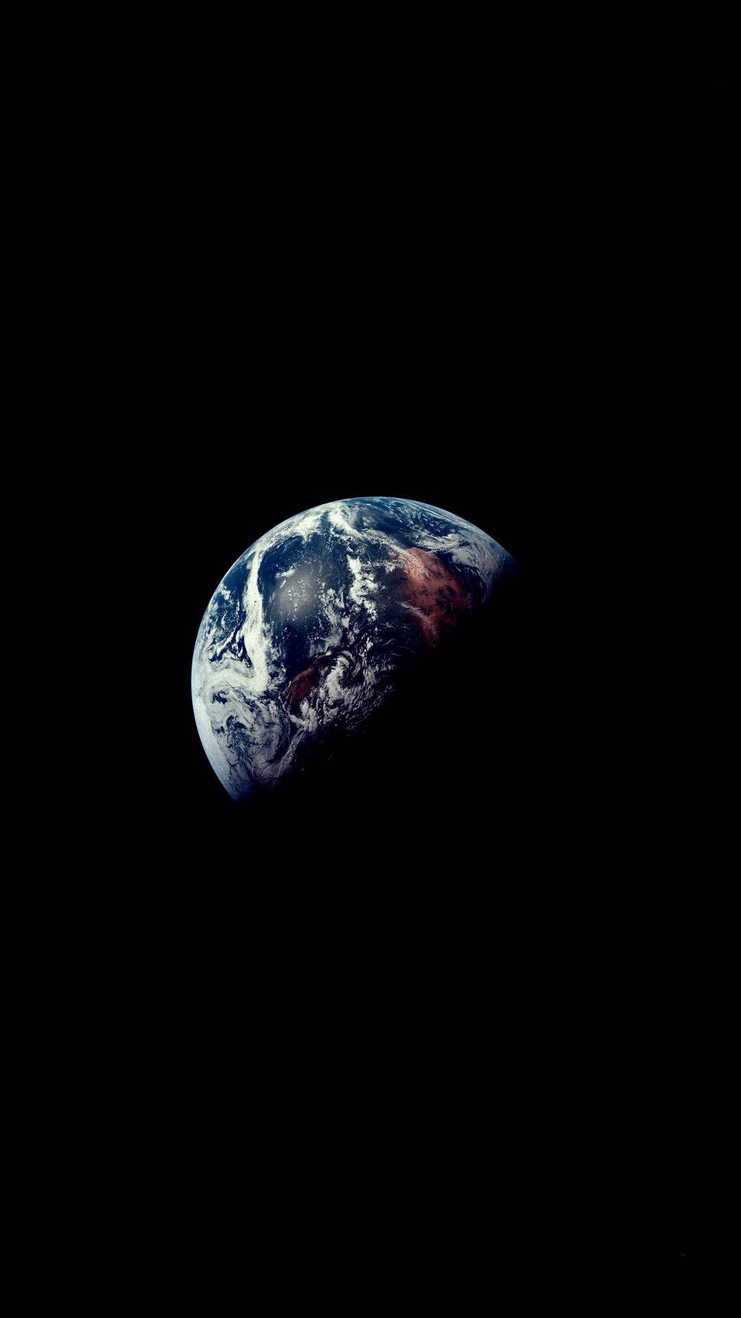 Space With Waning Earth Iphone 6 Wallpaper