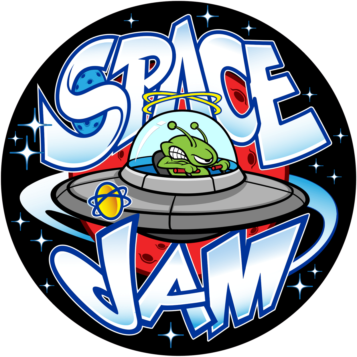 Space_ Jam_ Logo_with_ Alien_ Character PNG