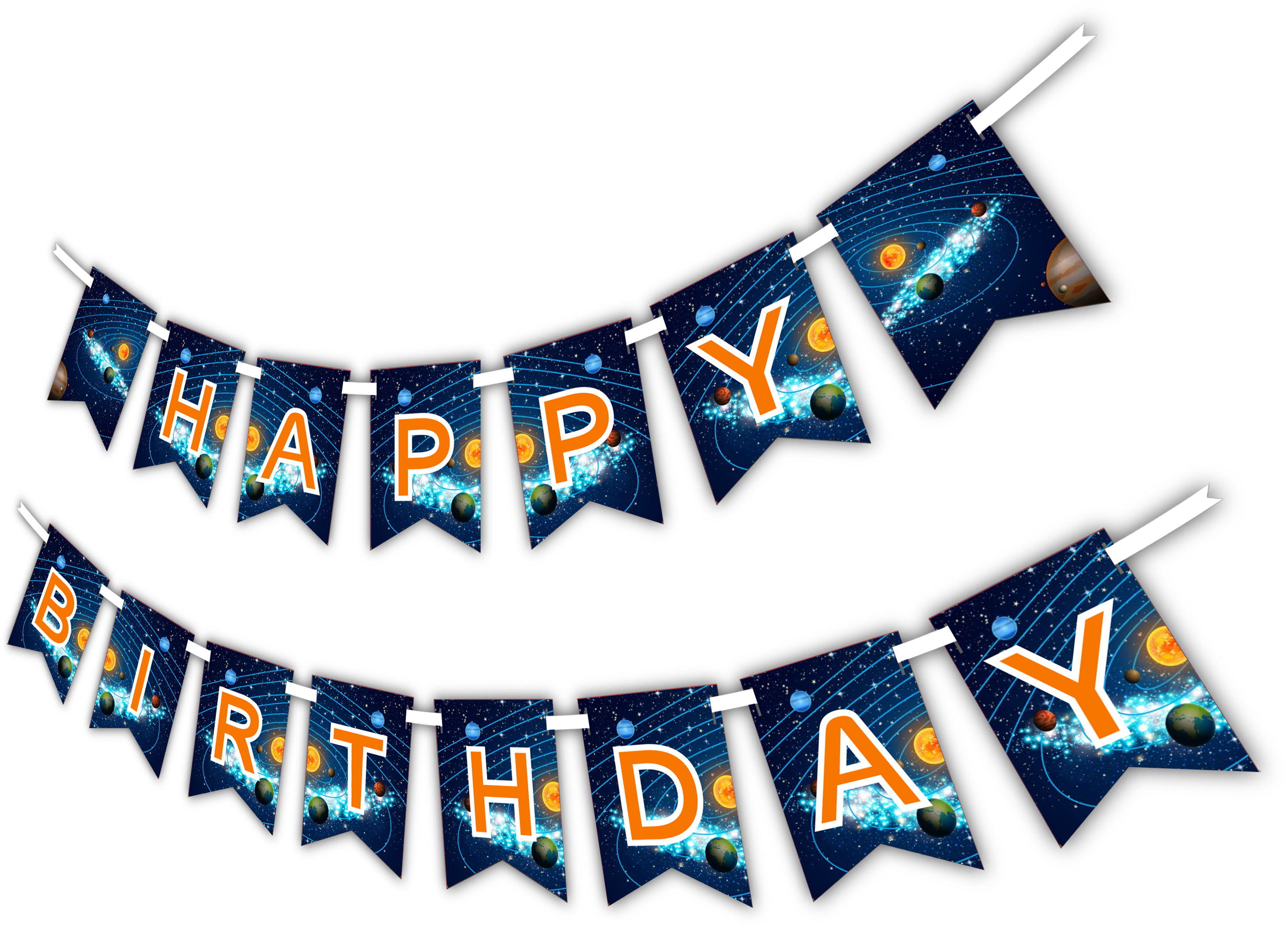 Space_ Theme_ Happy_ Birthday_ Banner PNG