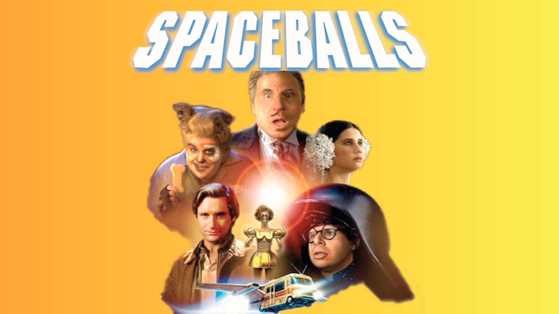 Spaceballsgelbes Poster. Wallpaper