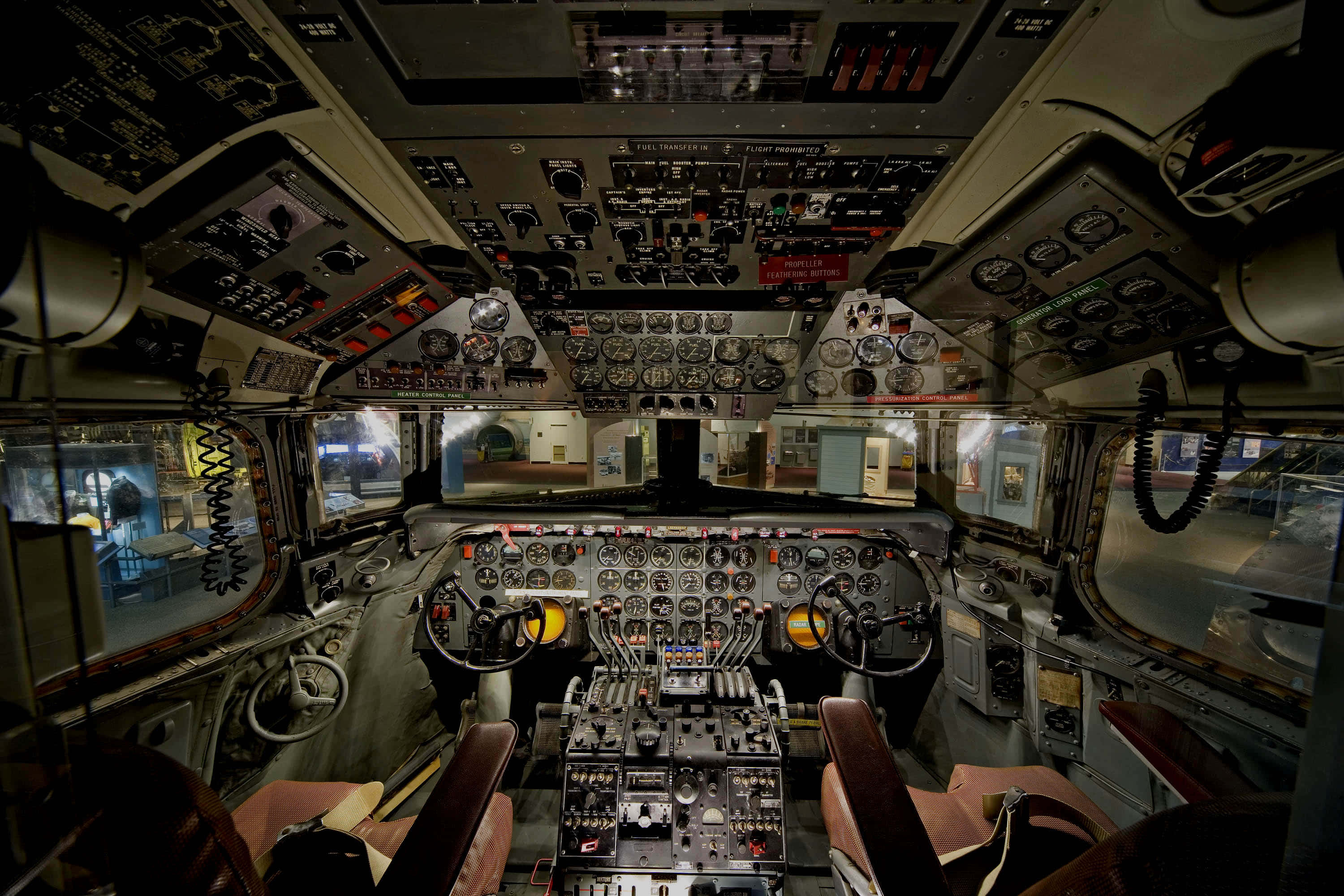 Spaceship Cockpit In A Sci-fi Environment Wallpaper