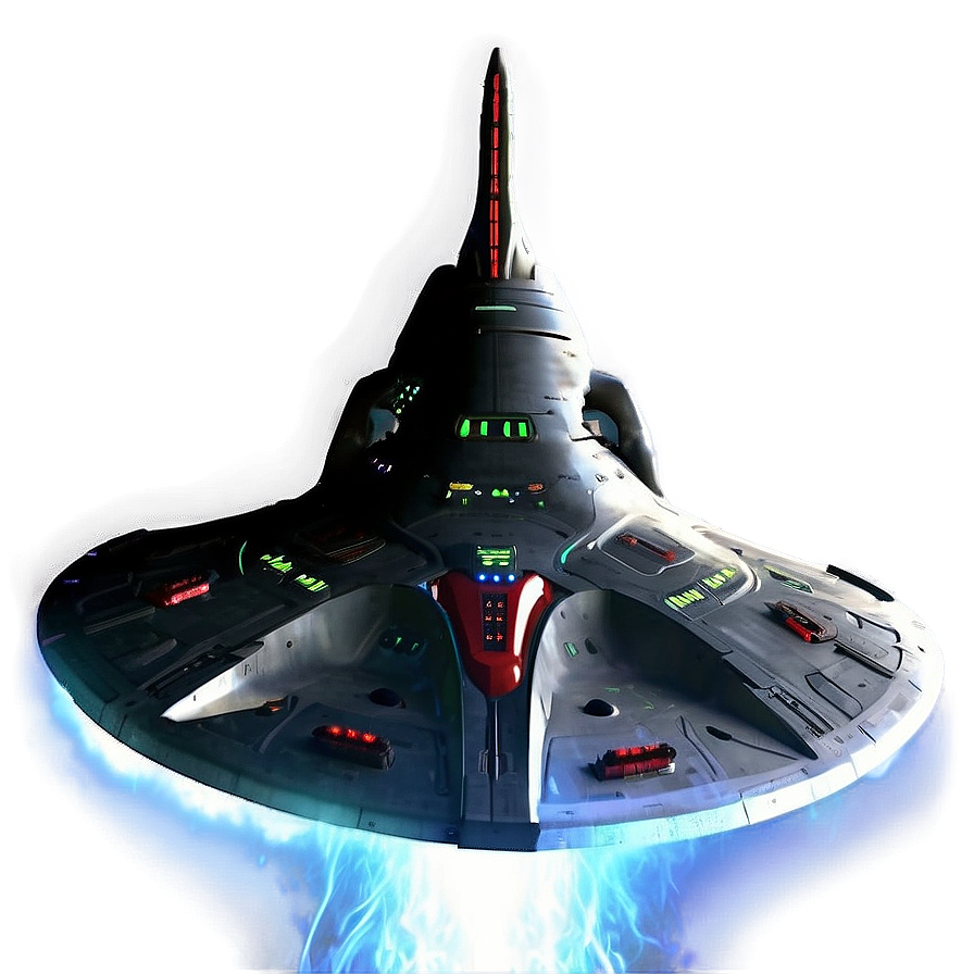 Spaceship In Cosmic Storm Png Djr6 PNG