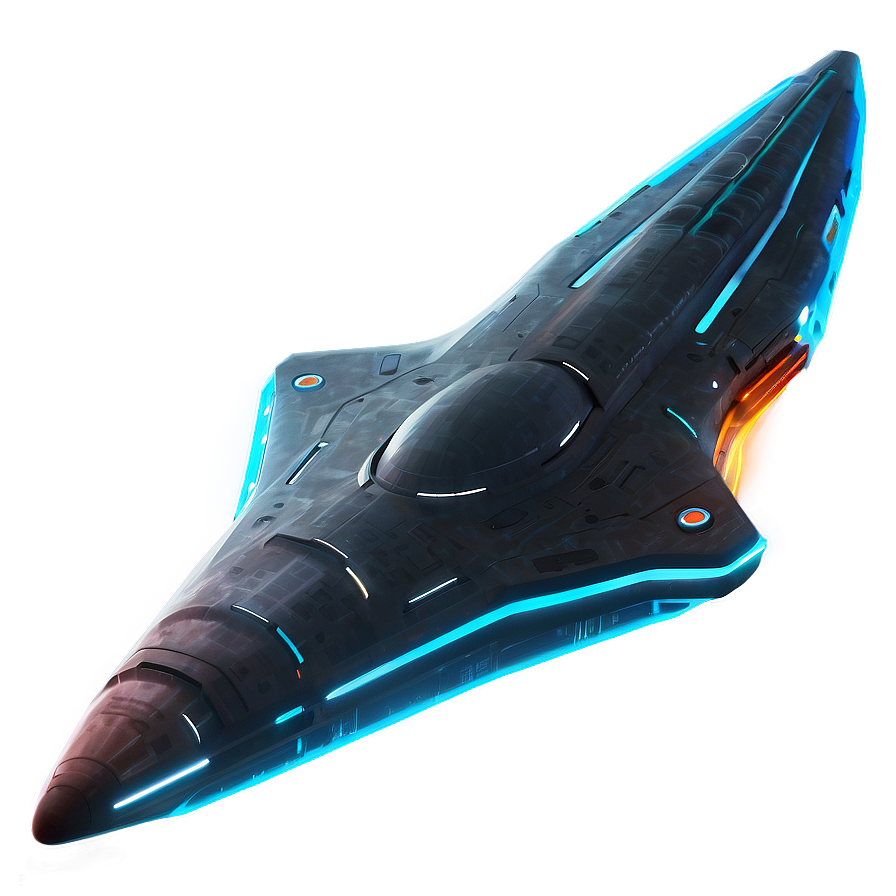 Spaceship In Nebula Cloud Png 05212024 PNG