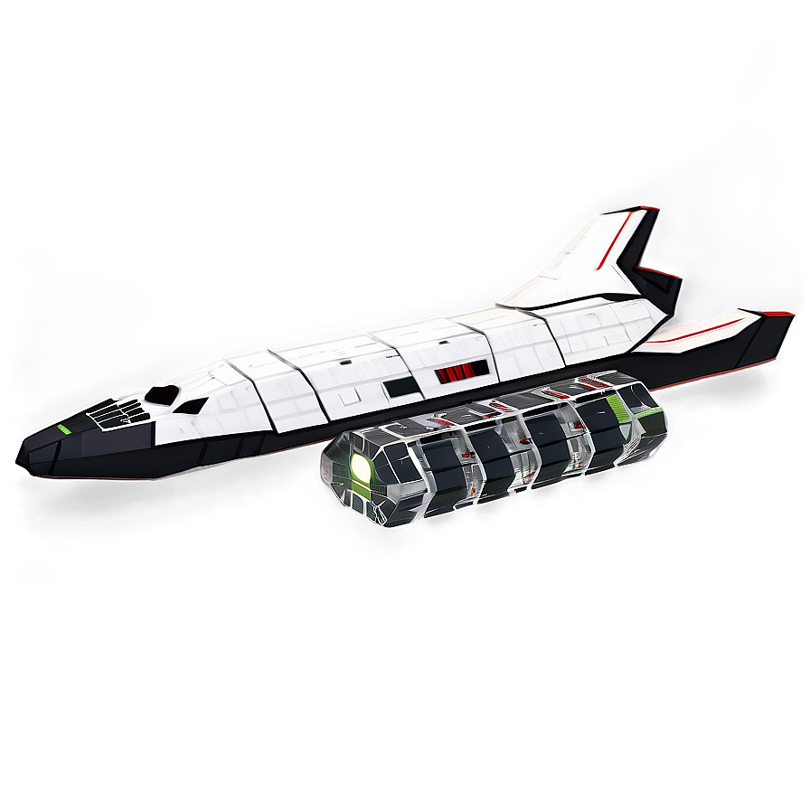 Spaceship With Cargo Module Png Eih PNG