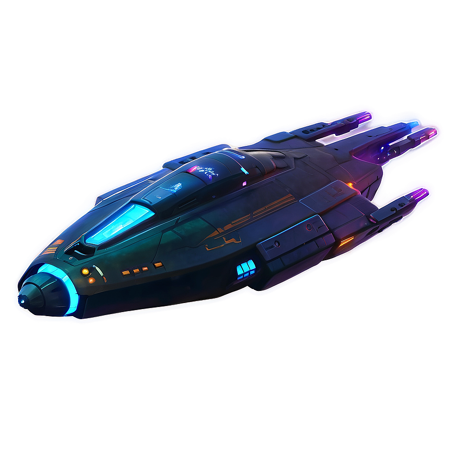 Spaceship With Force Field Png 05212024 PNG