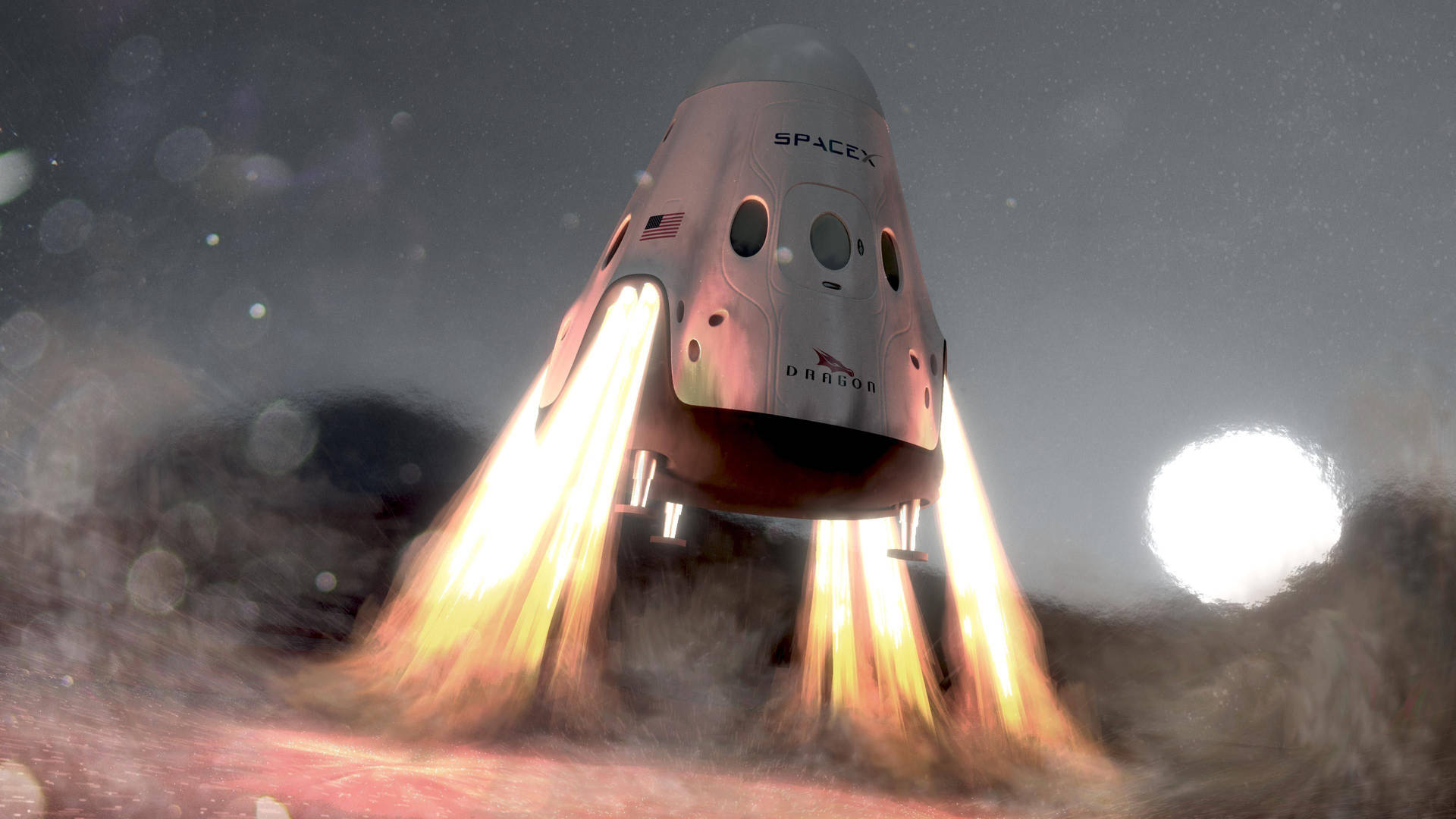 SpaceX Red Dragon Wallpaper