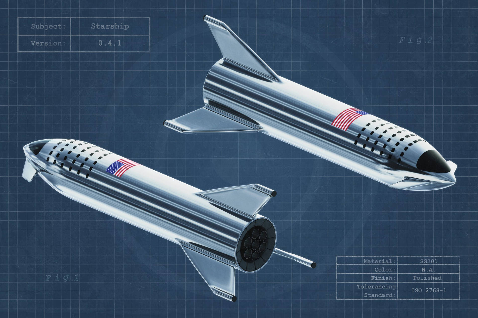 Firarframgången Av Spacex Starship-lanseringen. Wallpaper