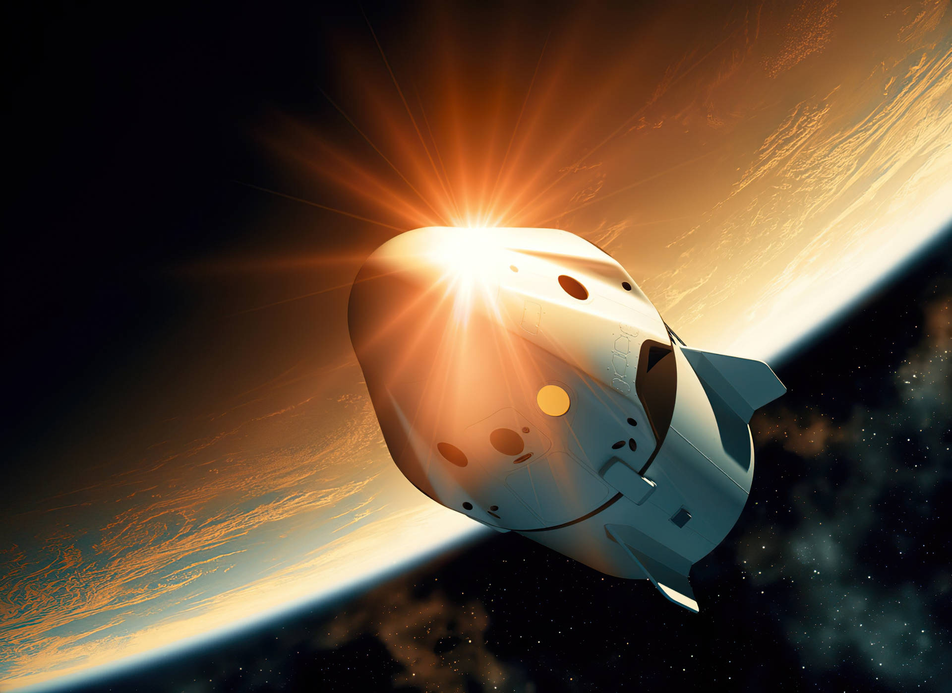 Spacex Starship Crew Dragon Wallpaper