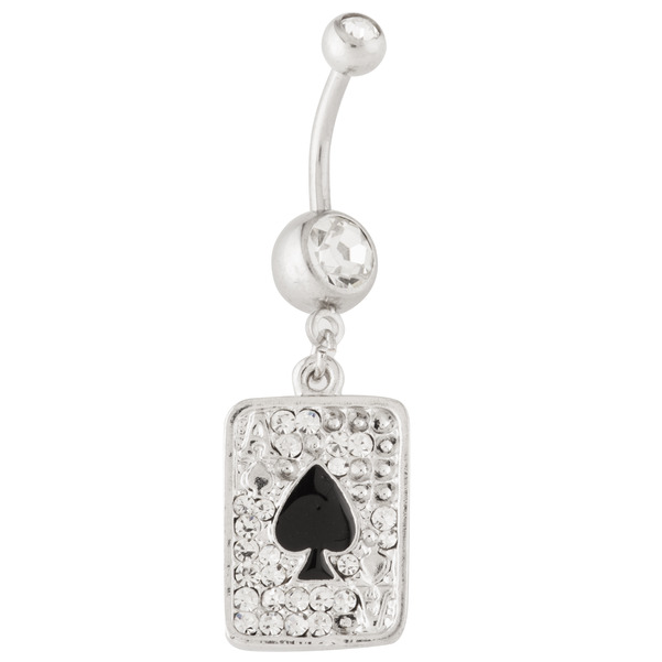 Spade Suit Belly Ring Jewelry PNG