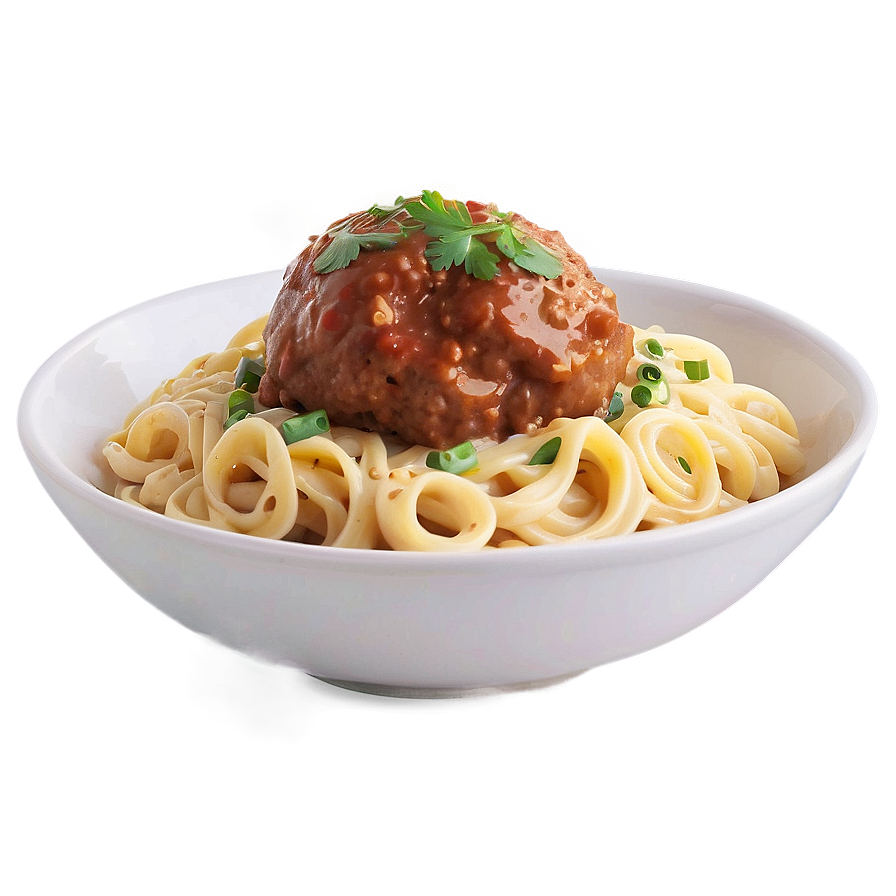 Spaghettiand Meatball Dish PNG