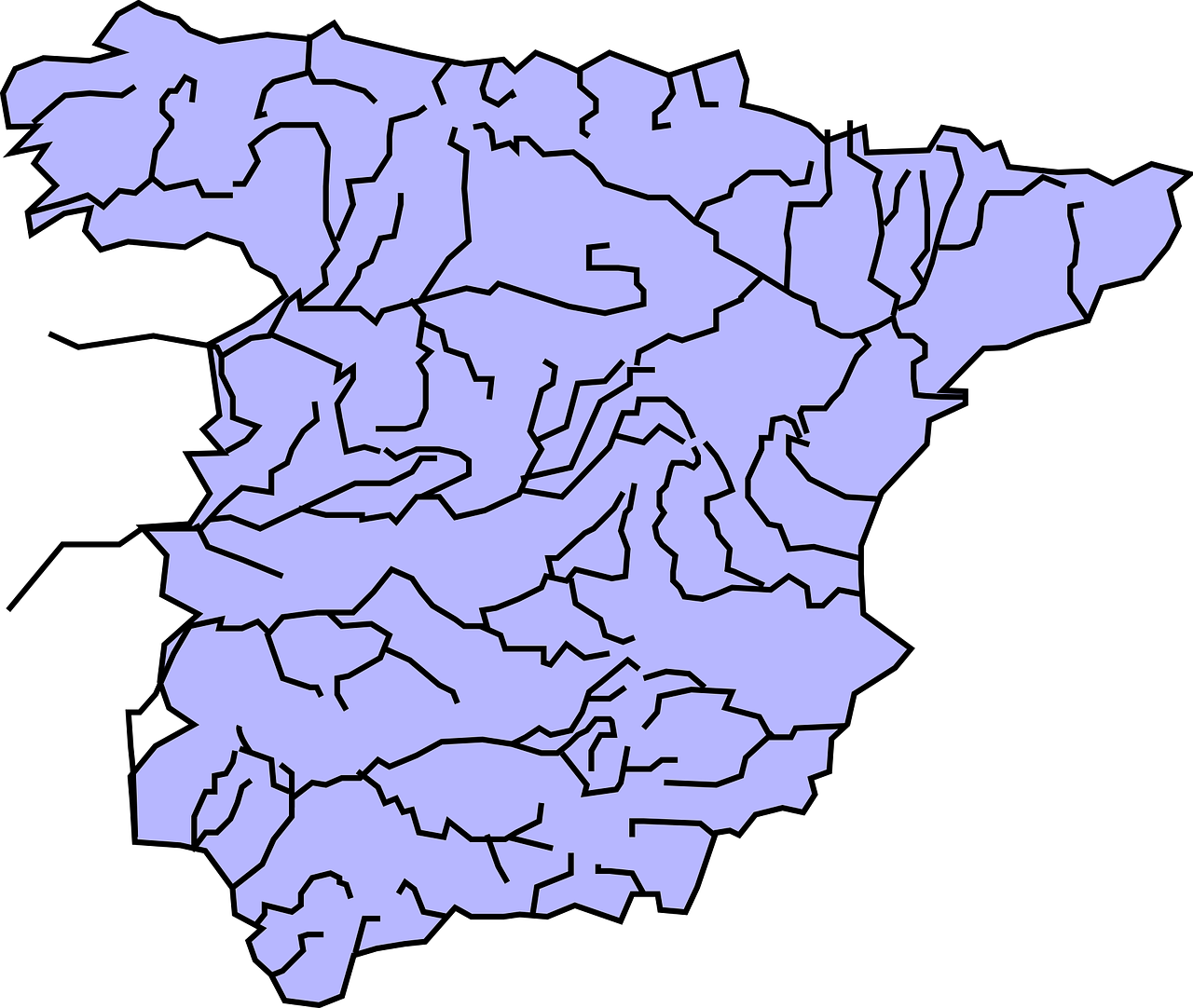 Spain Administrative Divisions Map PNG