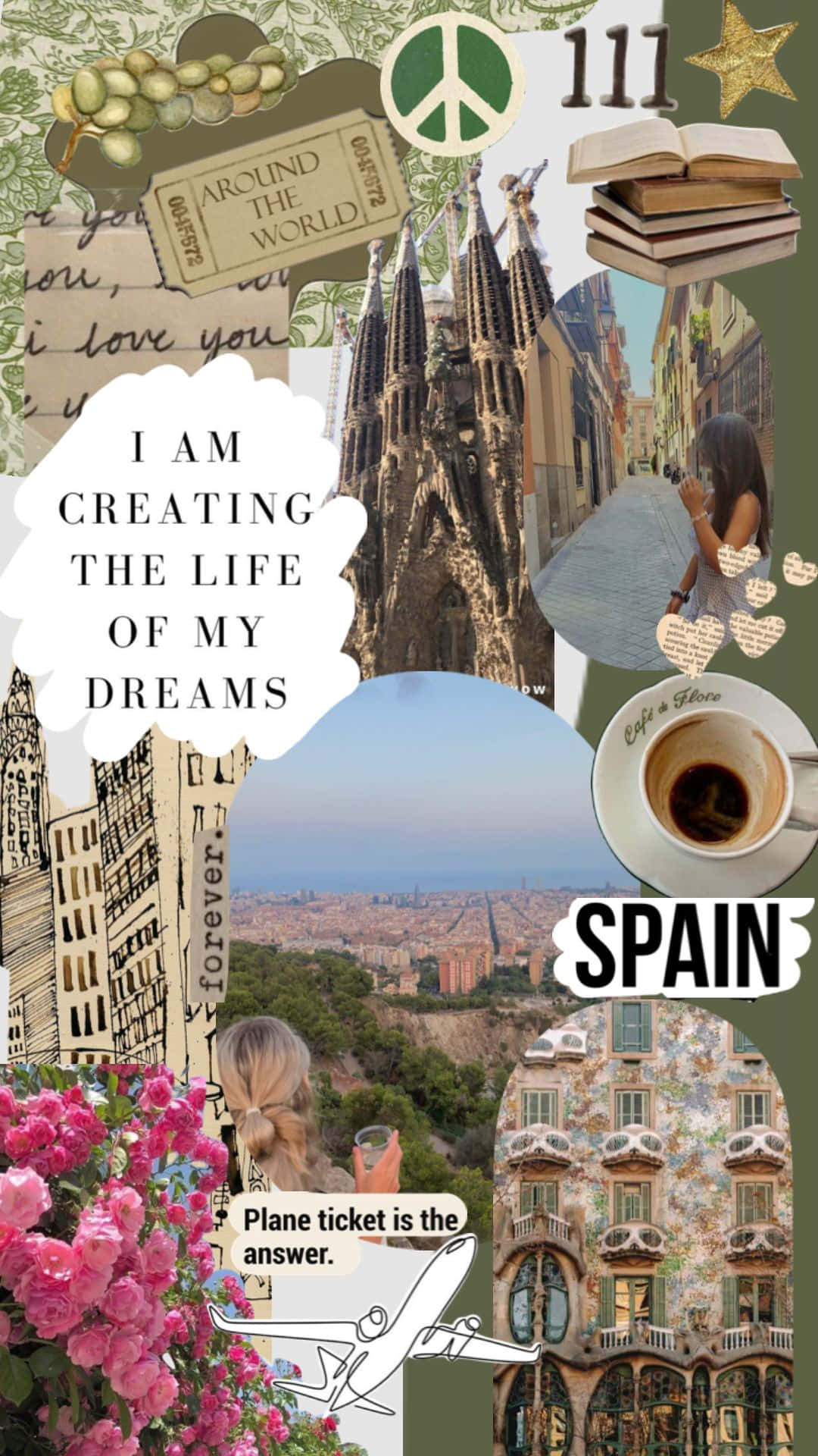 Spain Dream Collage Aesthetic Wallpaper