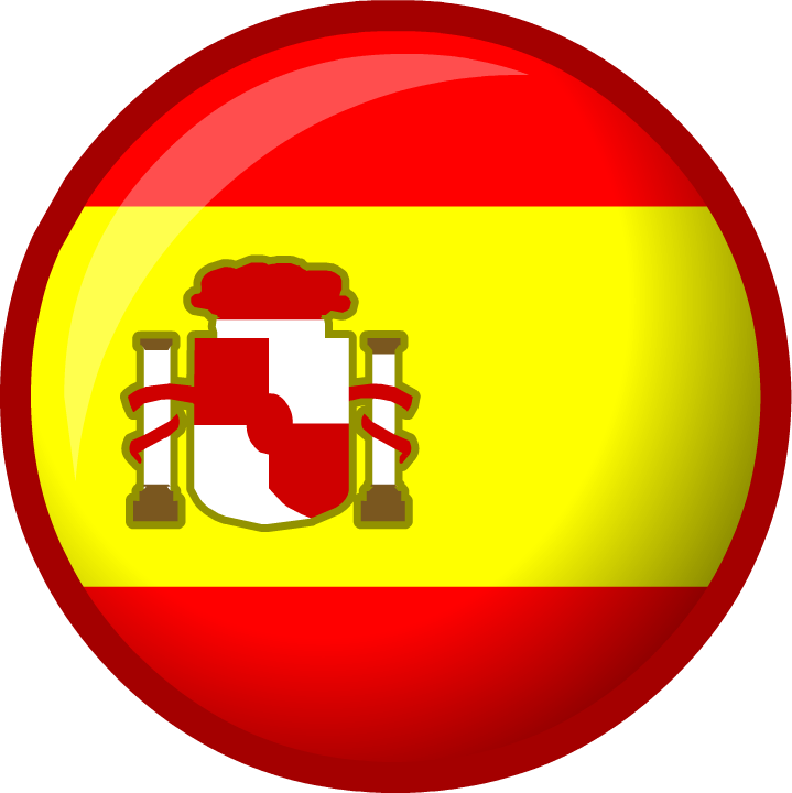 Spain Flag Button Graphic PNG