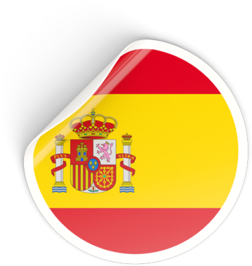 Spain Flag Button Graphic PNG