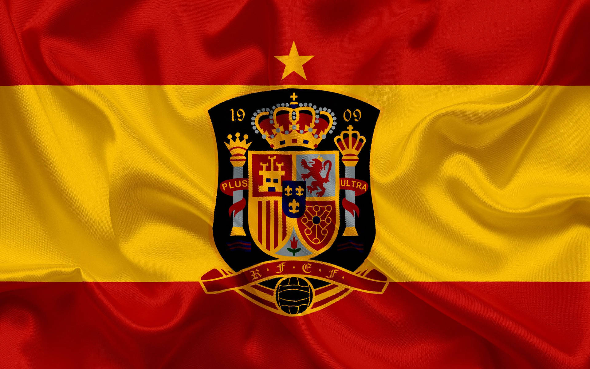 Spaniens Flag Ikoniske Våbenskjold Wallpaper