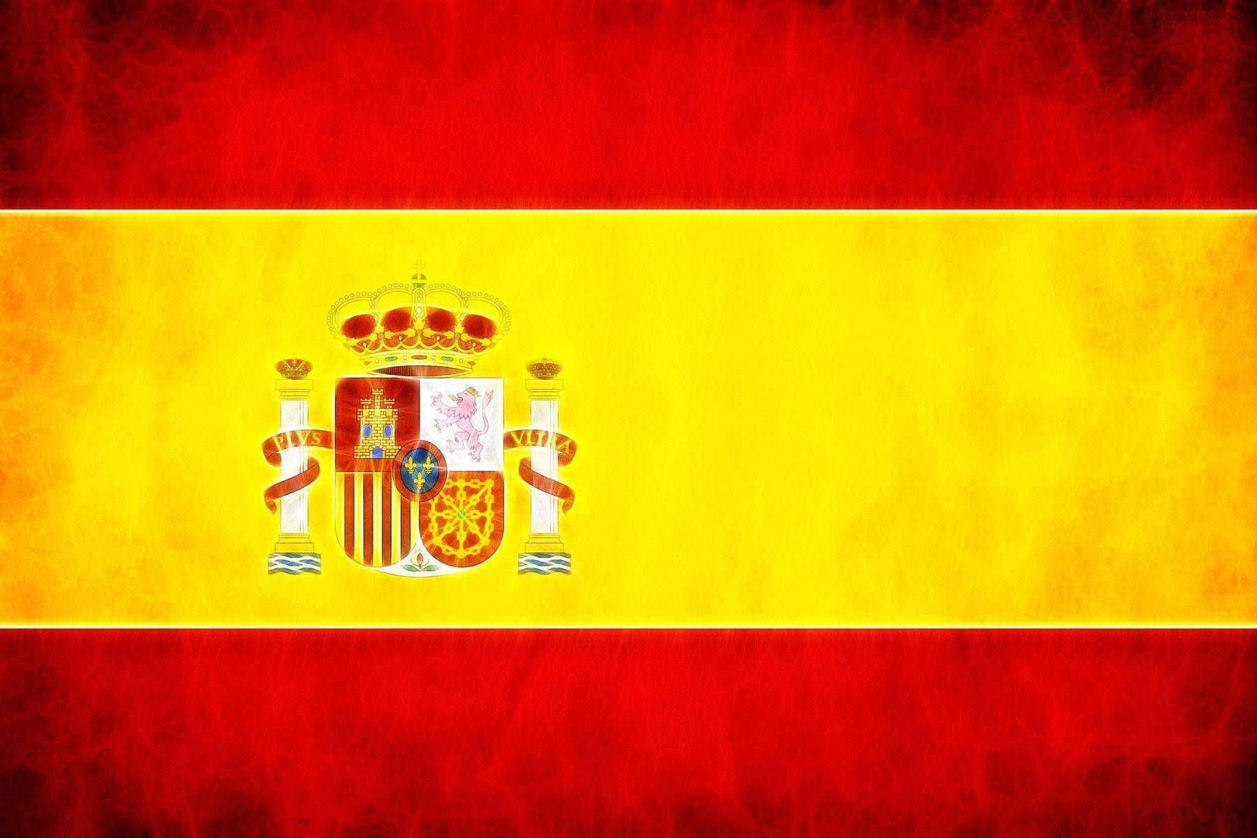 Spanien Flag Rød Gul Vignette Wallpaper