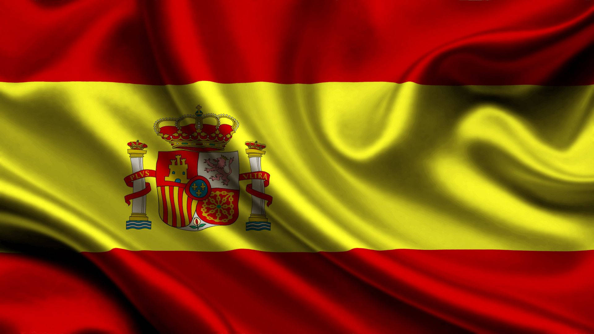 Spanskaflaggan I Silkeslen Yta Wallpaper