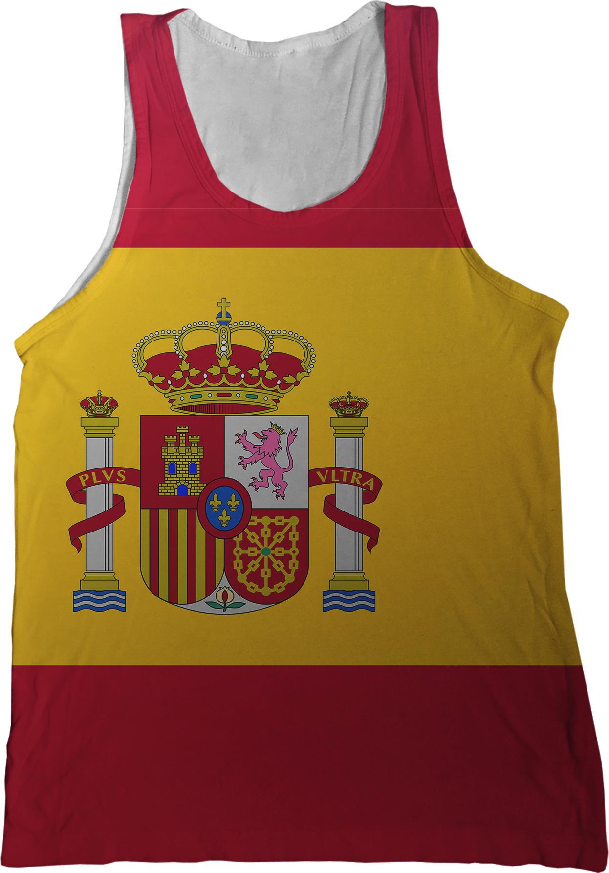 Spain Flag Tank Top Design PNG