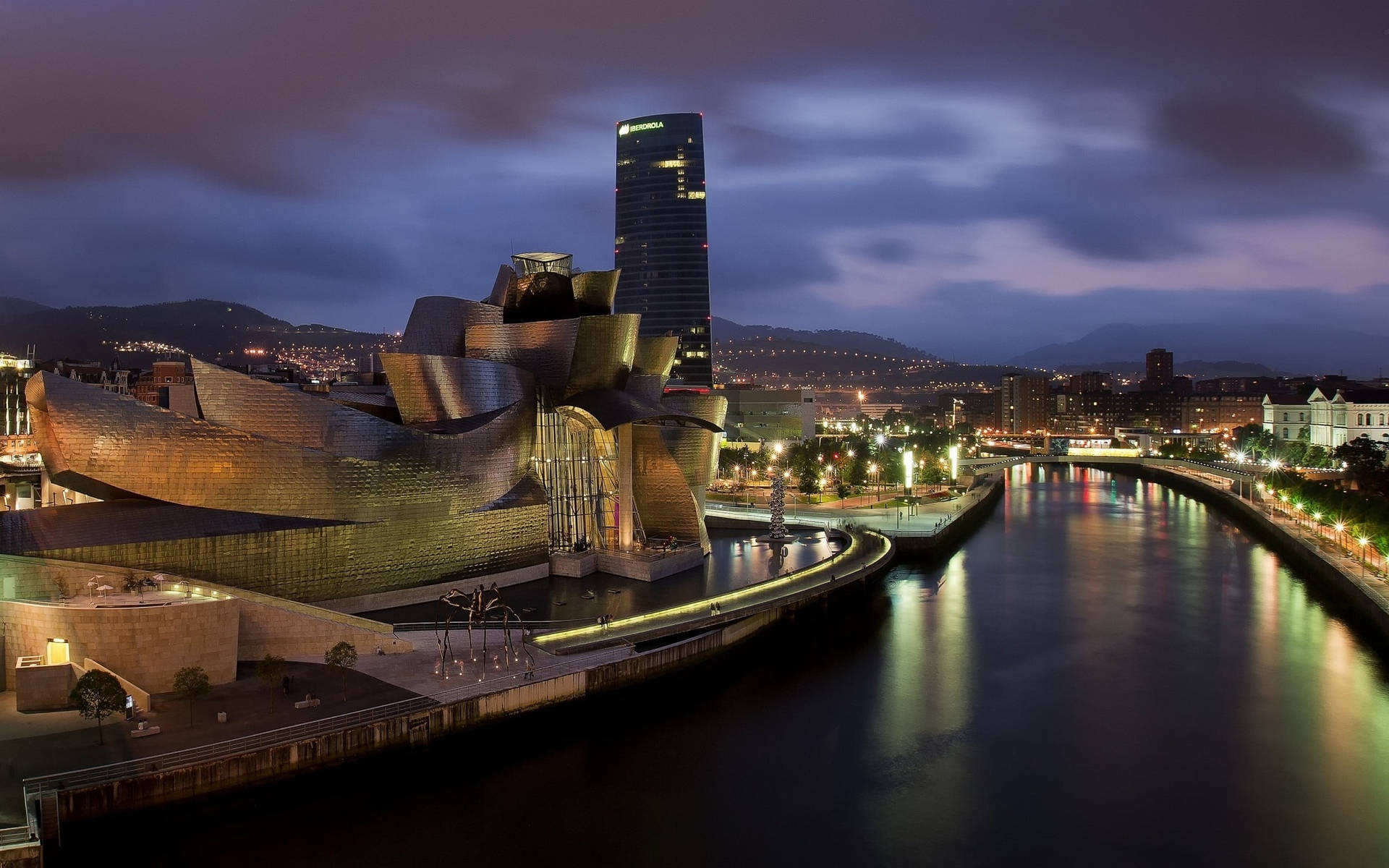 Spanienguggenheim Bilbao Luftfoto Wallpaper
