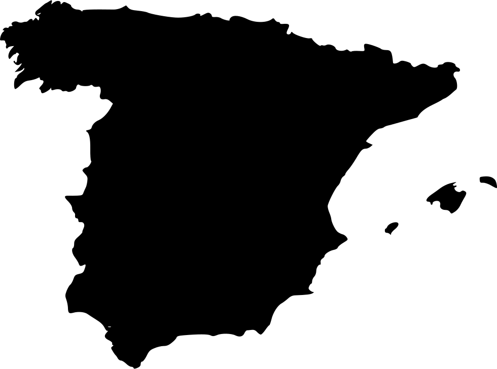 Spain Map Silhouette PNG