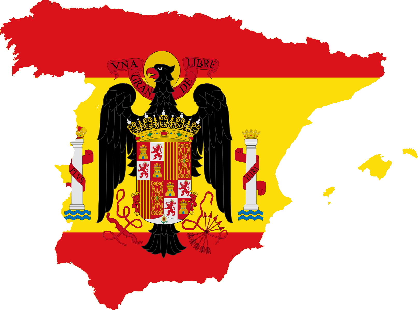 Spain Mapwith Coatof Arms PNG