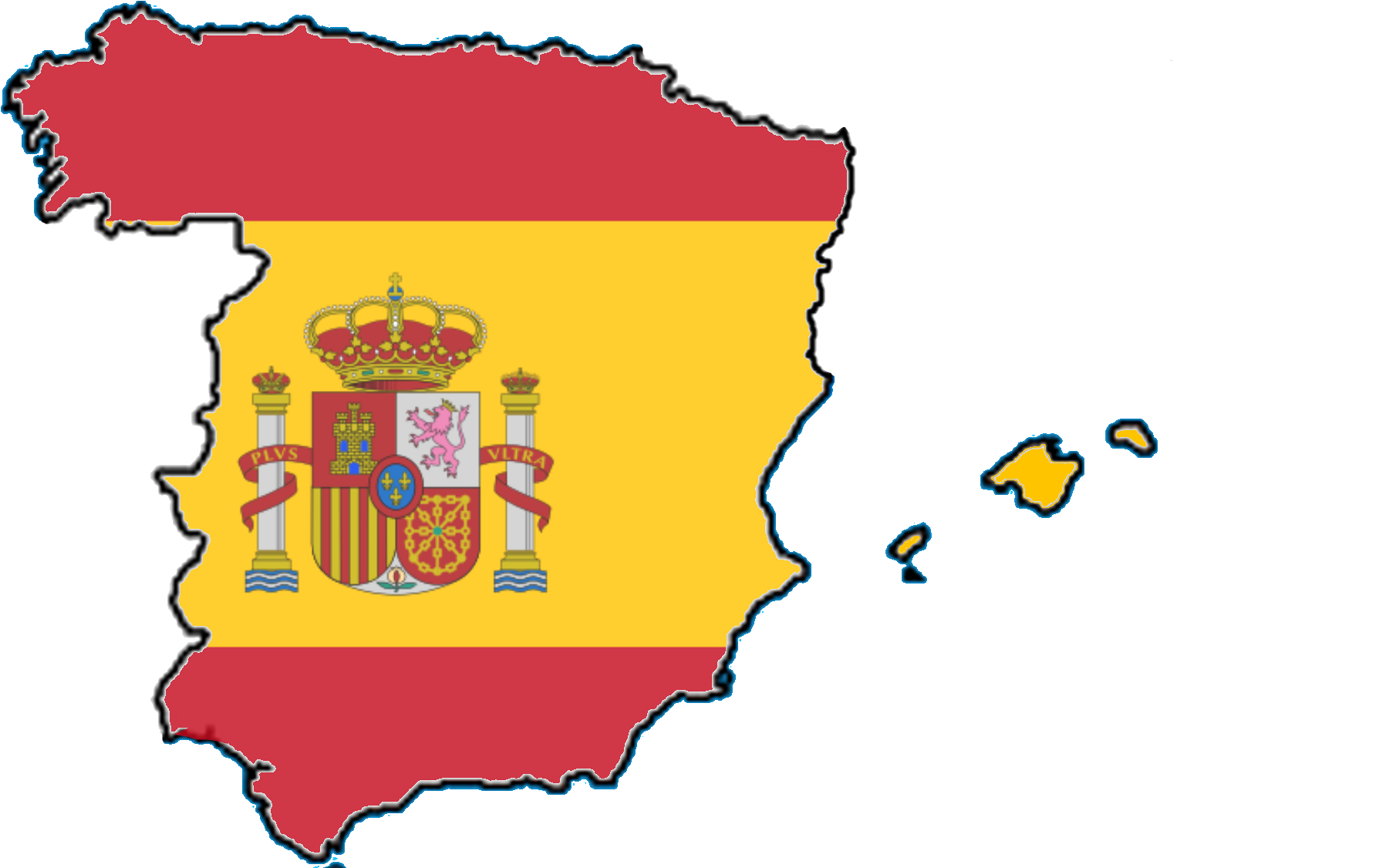 Spain Mapwith Flag Overlay PNG