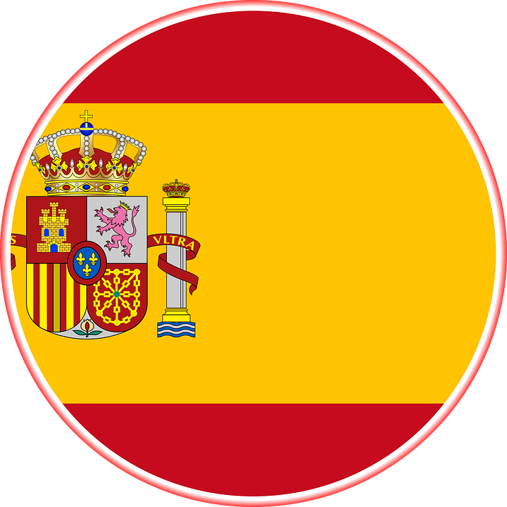 Spain National Flag Circle PNG