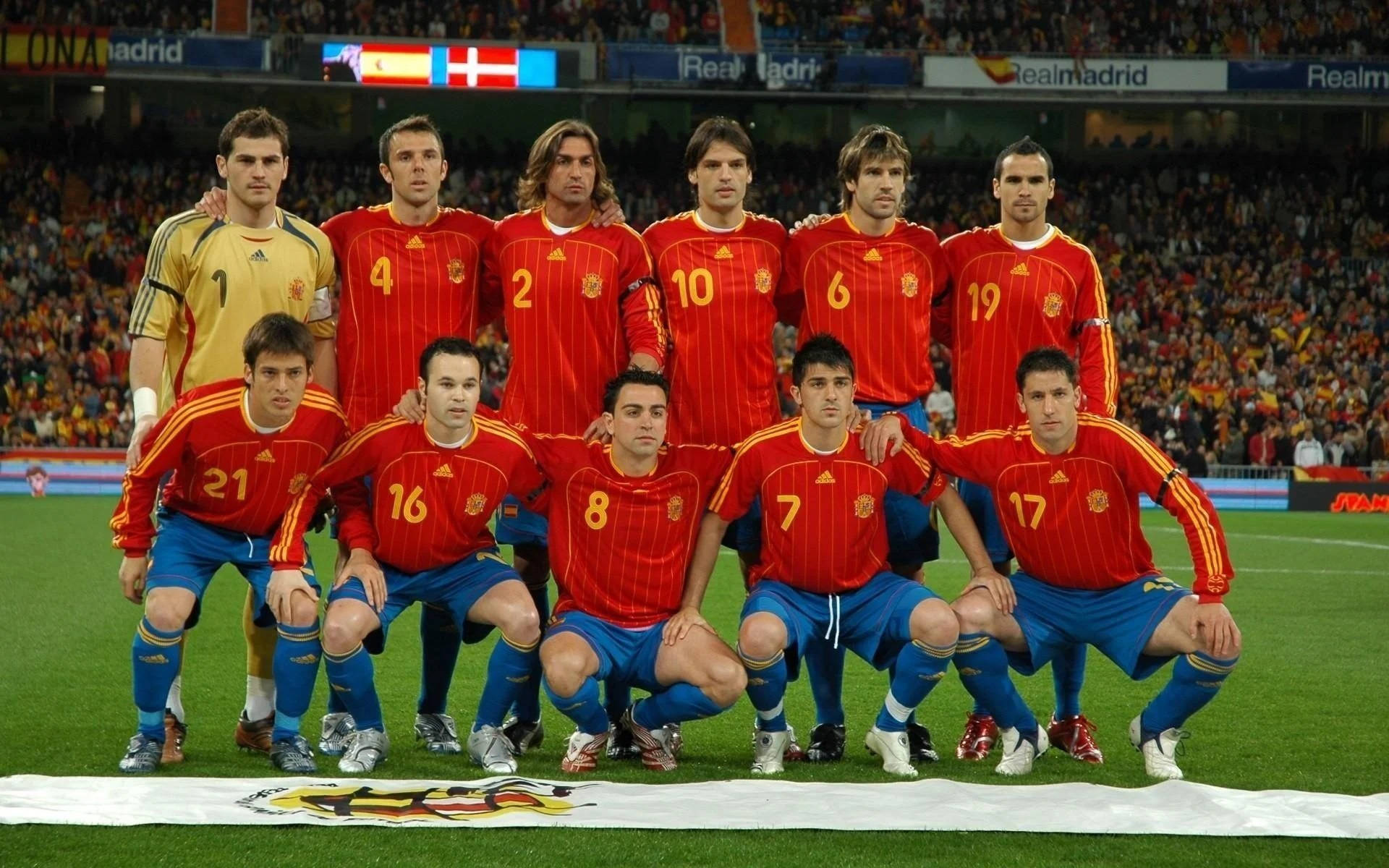 Spain National Football Team Match Against Denmark