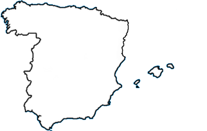 Spain Outline Map PNG