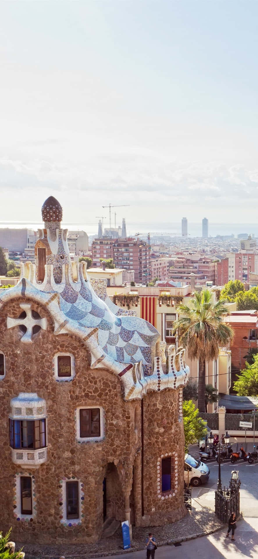 Detfärgglada Huset I Barcelona, Spanien