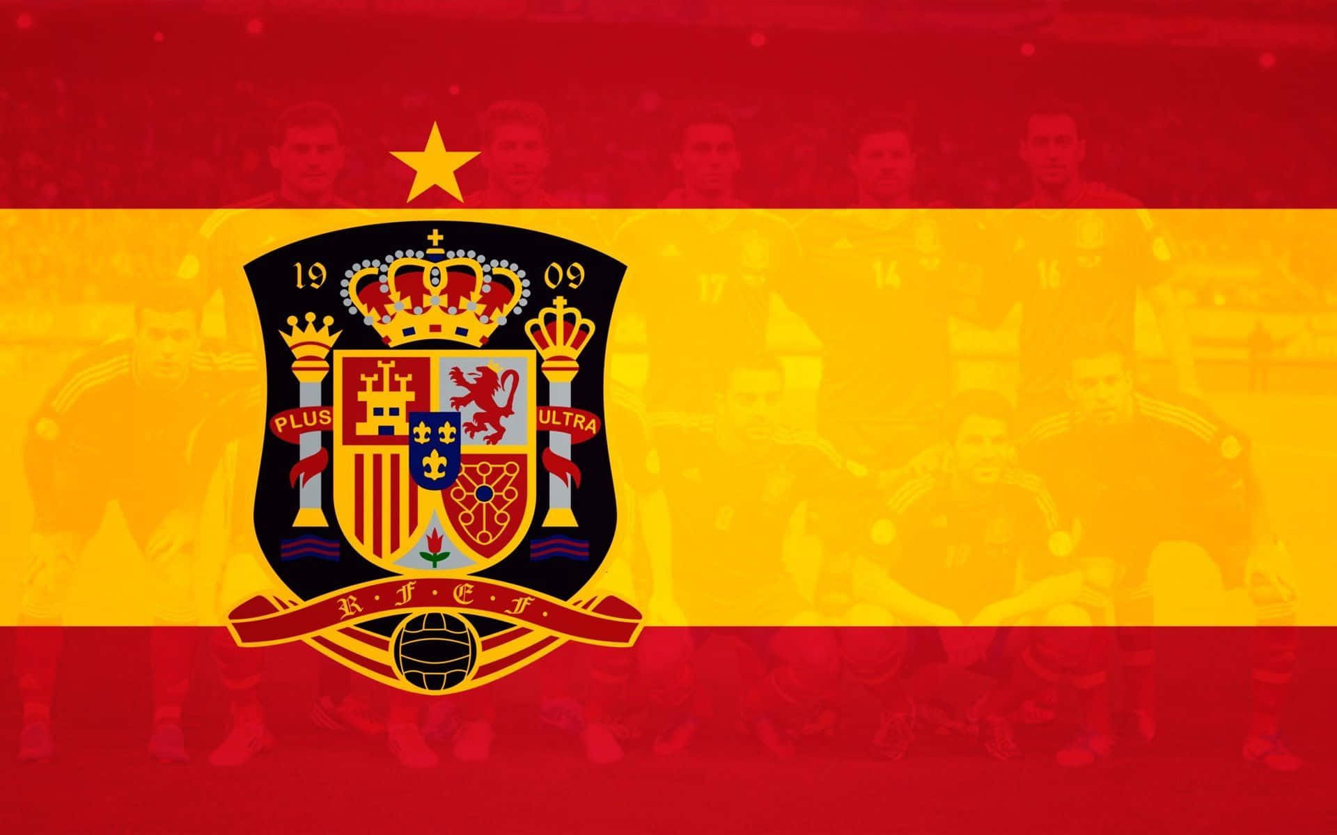 The Spanish Flag Is Shown In The Background Wallpaper