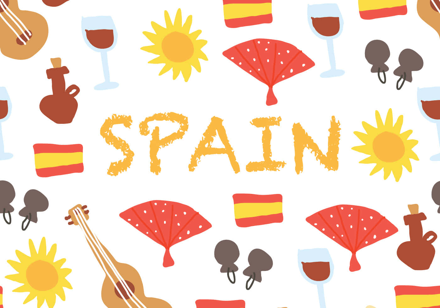 A Pattern With The Word Spain