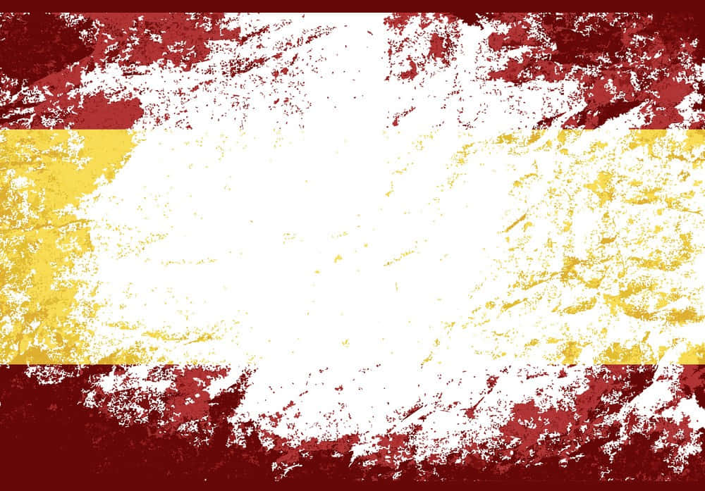 A Flag Of Spain With A Grunge Background