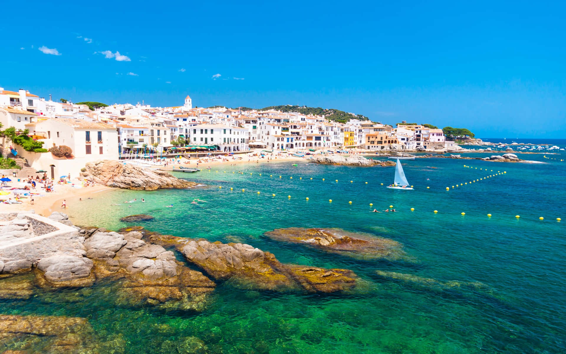 Playaespañola Impecable Con Aguas Cristalinas Fondo de pantalla